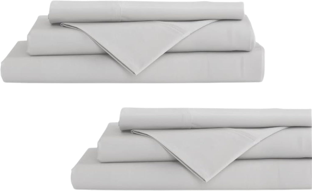 Linenhome Linen Home 2-Pack King Sheet Set, 100% Cotton Percale Bedding, 8-Piece Value Bundle, Deep Pocket Cooling Bed Sheets for Hot Sleep…