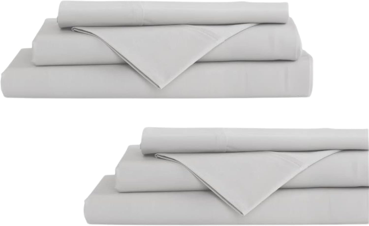 Linenhome Linen Home 2-Pack King Sheet Set, 100% Cotton Percale Bedding, 8-Piece Value Bundle, Deep Pocket Cooling Bed Sheets for Hot Sleep…