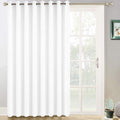 Yakamok Pure White Curtain for Living Room Sliding Glass Door Vertical Blind for Room Darkening Extra Wide Window Drapes Grommet Top Room…