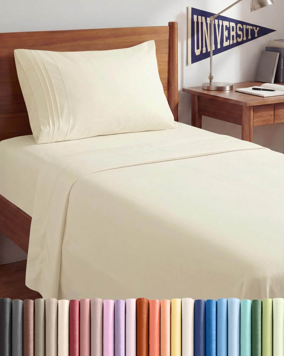 Twin XL Size 3 Piece Sheet Set - Comfy Breathable & Cooling Sheets - Hotel Luxury Bed Sheets for Women & Men - Deep Pockets, Easy-Fit…