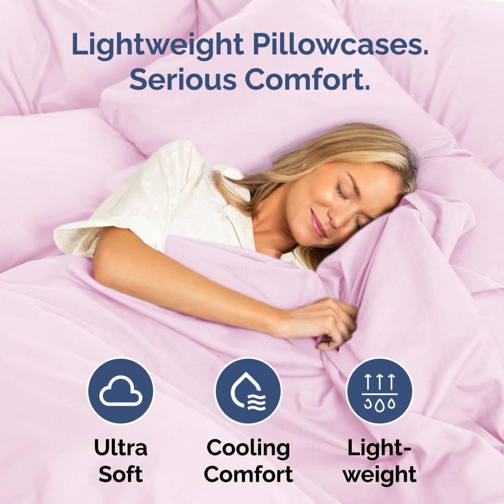 King Pillow Cases Set of 4 - Ultra Soft Hotel Quality Pillowcase Covers - Comfy, Cozy & Wrinkle Free - Shrinkage, Stain & Fade Resistant…