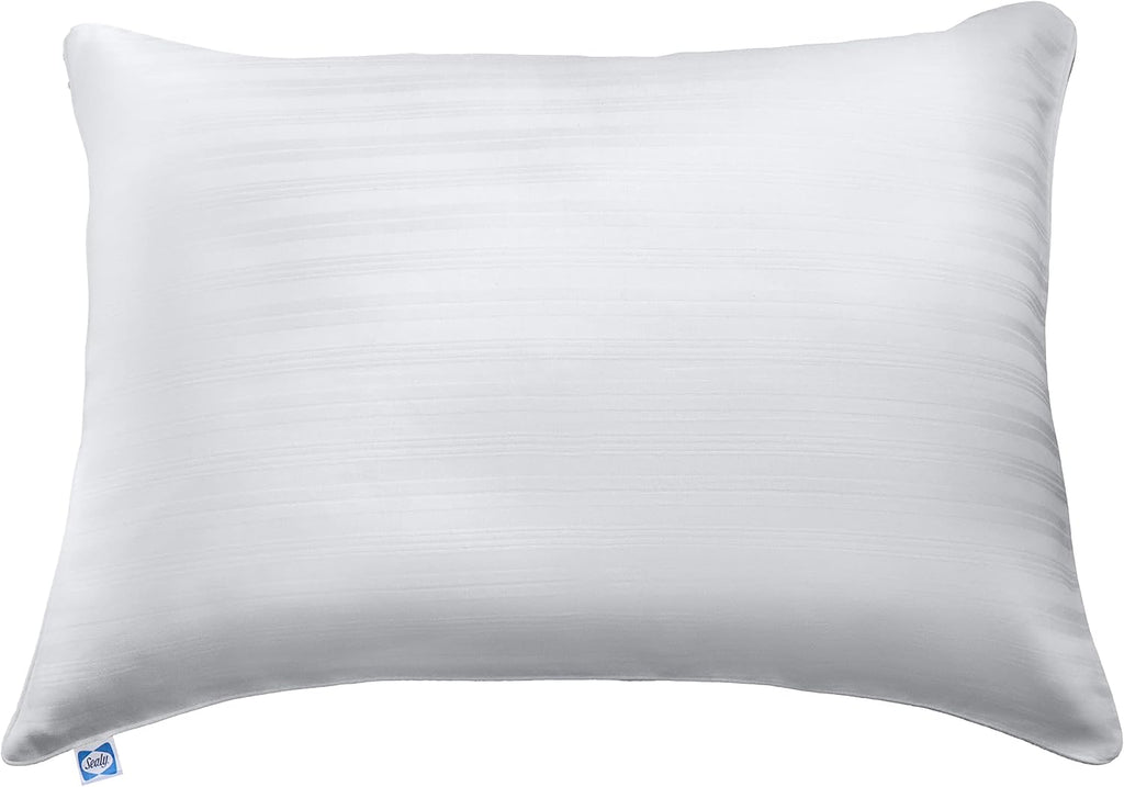 Sealy Pillow Cover, Soft Comfort Bed Pillow Protector, 2 Pack, Standard/Queen Pillow Cover 2 Pack White