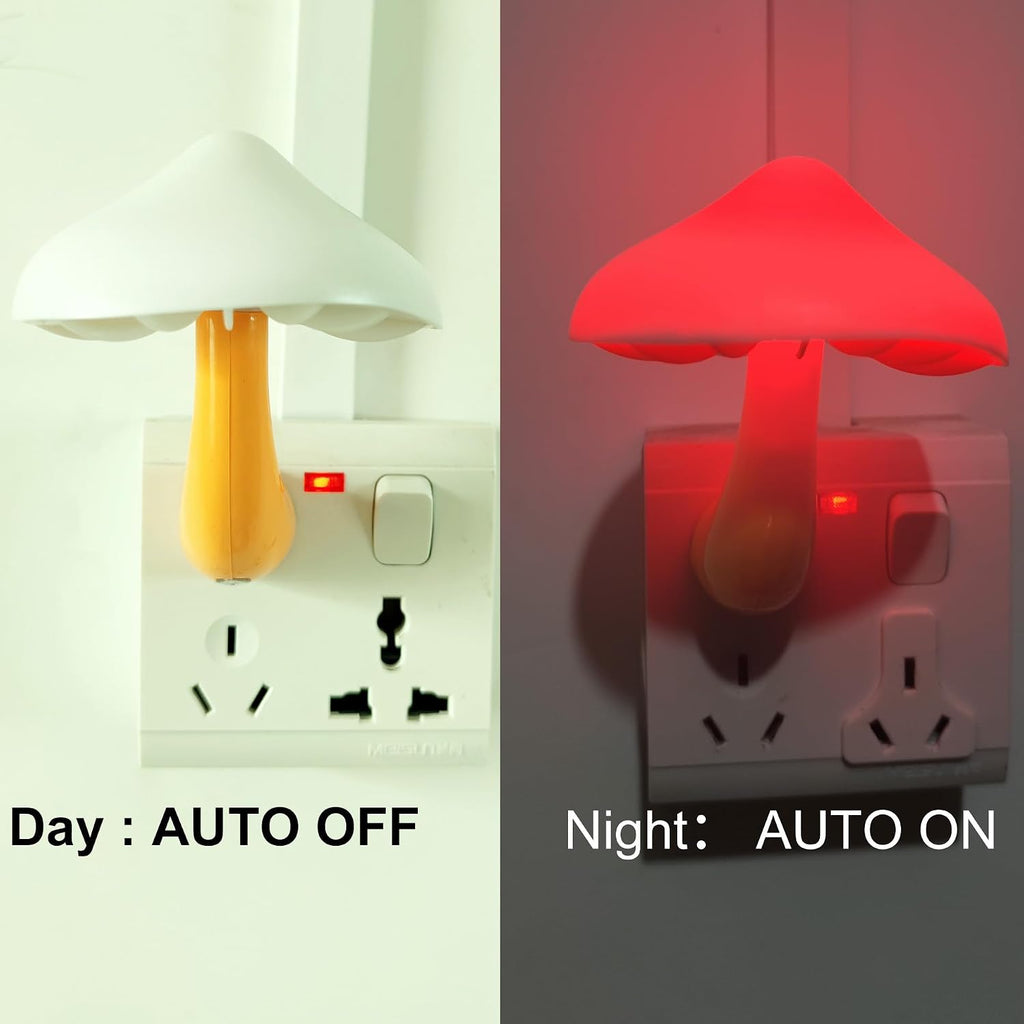 AUSAYE 5 Pack Sensor LED Night Lights Plug in Lamp Mushroom Light for Adults Kids NightLight…