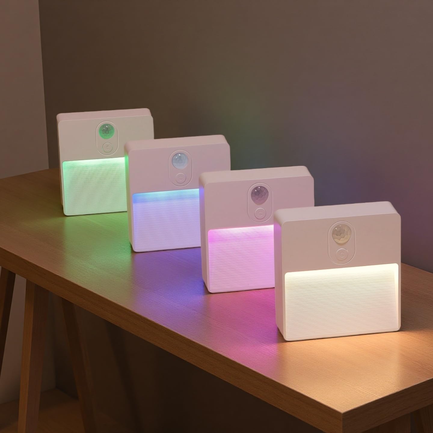 ASAWASA LED Motion Sensor Night Light, 7 Colors Rechargeable Magnetic Decor Wall Lights, Dimmable, Suitable for Bathroom hallways…