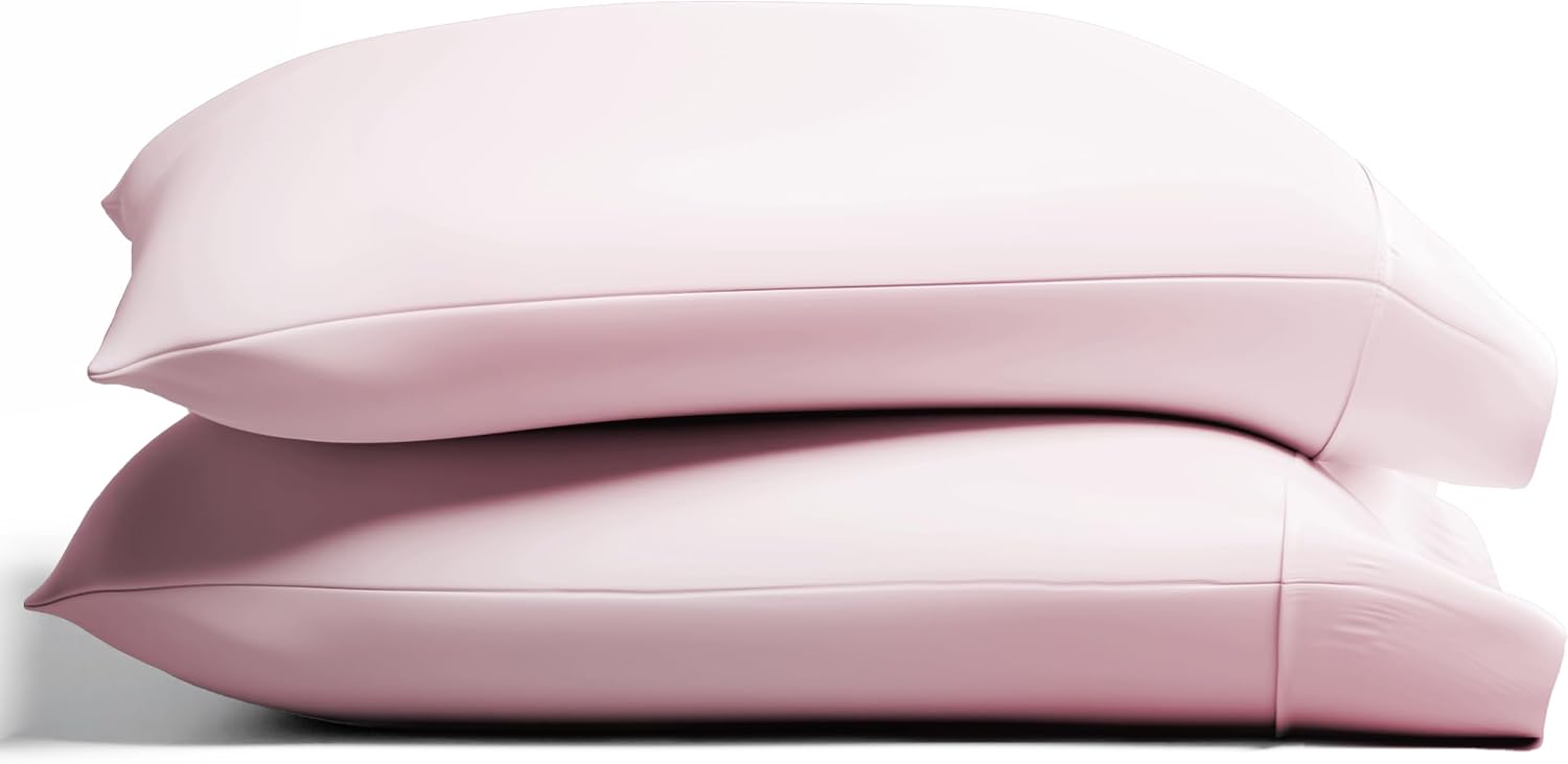 TEXAS LINEN CO. 100% Organic Cotton Standard Pillow Cases Set of 2 - Soft Hotel Quality Queen/Standard Pillow Cases, Authentic GOTS…
