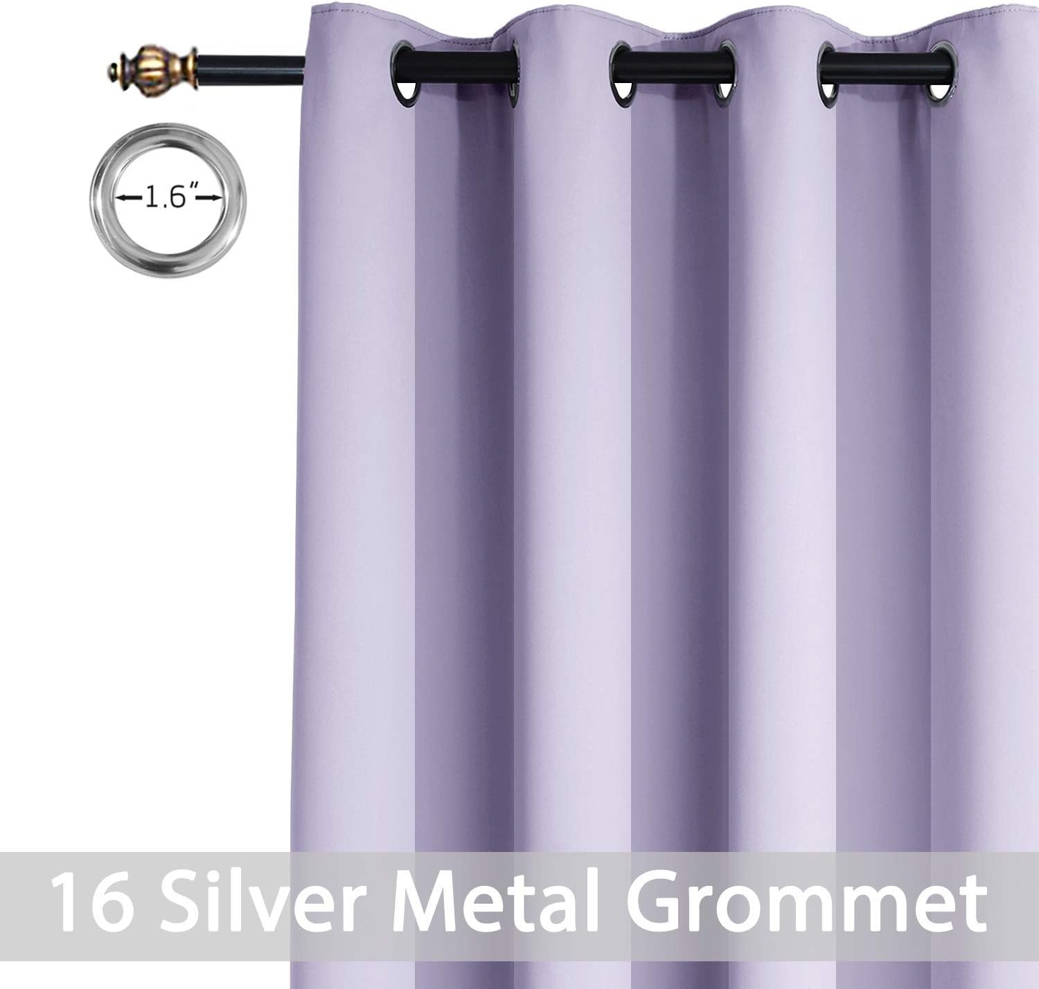 Yakamok Extra Wide Blackout Curtain for Sliding Glass Door, Grommet Thermal Insulated Room Divider Curtain 100W x 84L inch, Room…