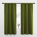 NICETOWN Bedroom Curtains Draperies with Rod Pocket, Nursery Essential Thermal Insulated Blackout Curtain Panels for Small Window (Olive…