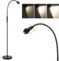Sunmory Adjustable LED Beam Floor Lamps for Living Room, Reading Lamp with Flexible Gooseneck, Dimmable Zoomable Spotlight, Work Light, Tou…