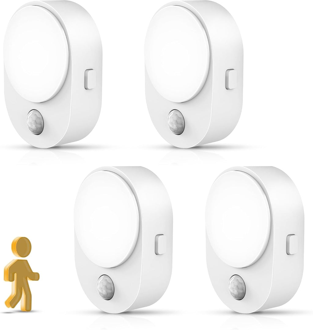 L LOHAS LED Plug in Night Light with Motion Sensor and Dusk to Dawn Sensor,[4-Pack] Night Lights Plug into Wall,5000K Daylight…