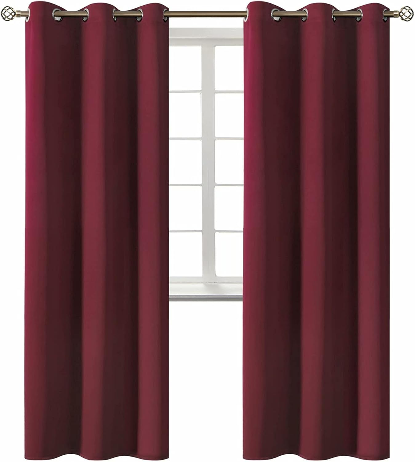 BGment Blackout Curtains - Grommet Thermal Insulated Room Darkening Bedroom and Living Room Curtains, Set of 2 Curtain Panels (42 x 84 Inch…