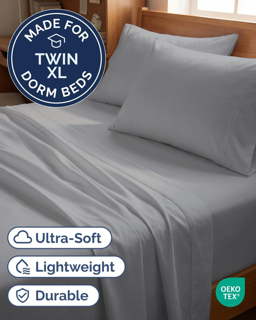 Twin XL 4 Piece Sheet Set - Comfy, Breathable & Cooling - Soft Hotel Luxury Bedding for Women, Men, Kids, Teens and Children - 1 Flat & 1…