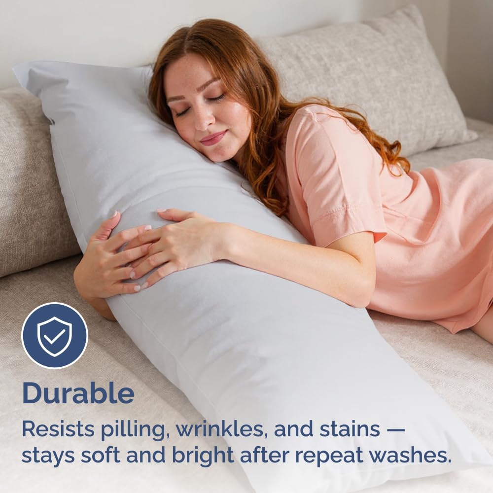 Body Pillowcases Set of 2-20x54 Long Body Pillow Case - Soft Body Pillow Cover for Sleeping & Side Sleepers - Comfy, Breathable & Wrinkle…