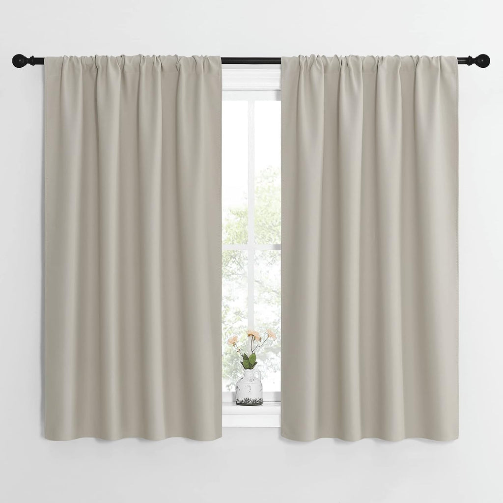 Nicetown Blackout Curtains for Living Curtains, Room Darkening Window Curtain Panels, easy maintenance Solid Thermal Insulated…