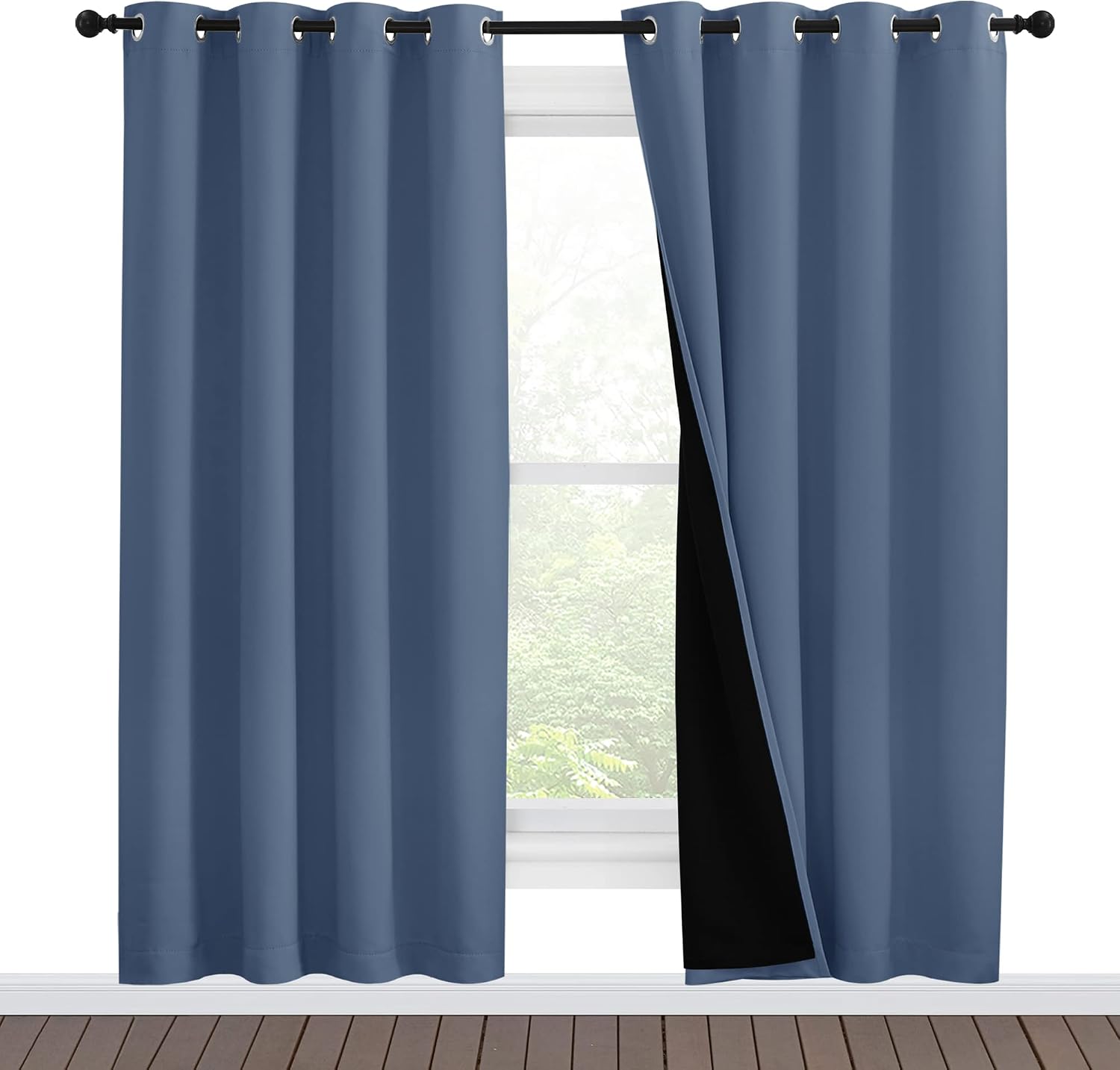 Nicetown Full Shade Curtain Panels 78 inches Long, Pair of Energy Smart & Noise Blocking Out Blackout Drapes for Guest Room Window, Thermal…
