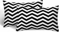Black White Chevron Zigzag 12 X 20 Throw Pillow Covers Wavy Line Set of 2 Pillow Cases Protectors Outdoor Pillowcases Rectangular…