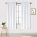 DWCN White Curtains for Living Room Thermal Insulated, 50% Light Blocking Curtains for Bedroom, Dining Room Window, W 42x L 63 Inch, Set…