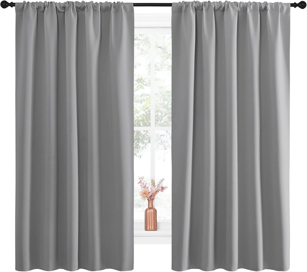 NICETOWN Blackout Curtain Panels for Window - Energy Efficient & Noise Reducing Thermal Insulated Rod Pocket Blackout Drapes/Draperies…