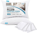 Bilobanbabybedding Biloban 4 Pack Pillow Protectors with Zipper Breathable & Noiseless & Durable 100% Waterproof Pillow Cases Standard Size…