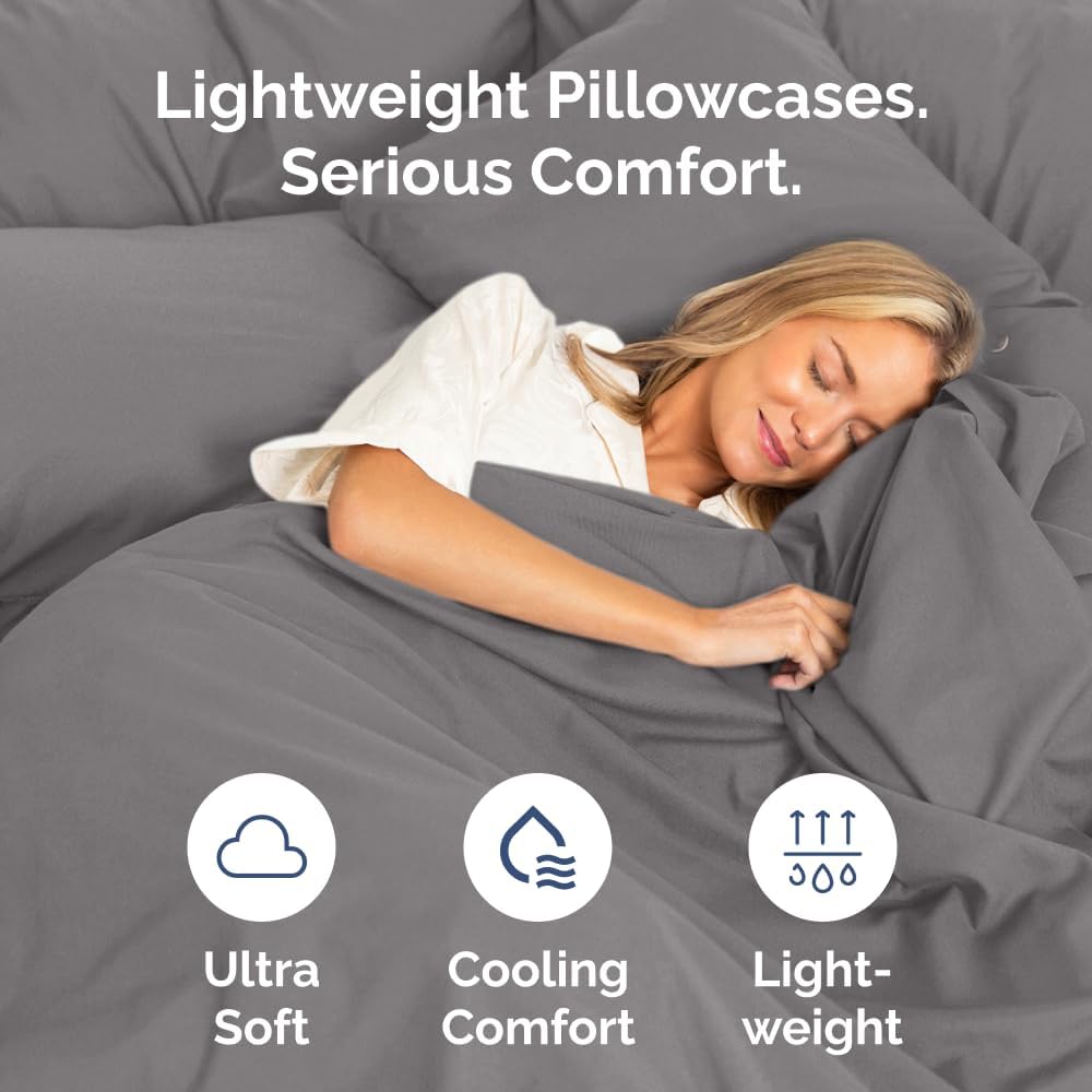 King Pillow Cases Set of 8 - Ultra Soft Hotel Quality Pillowcase Covers - Comfy. Cozy & Wrinkle Free - Shrink, Stain and Fade Resistant…