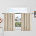 BGment Champagne Curtains 36 Inch Length for Small Windows - 34 x 36 inch Camper Curtains Rod Pocket and Back Tab Thermal Insulated Room Da…