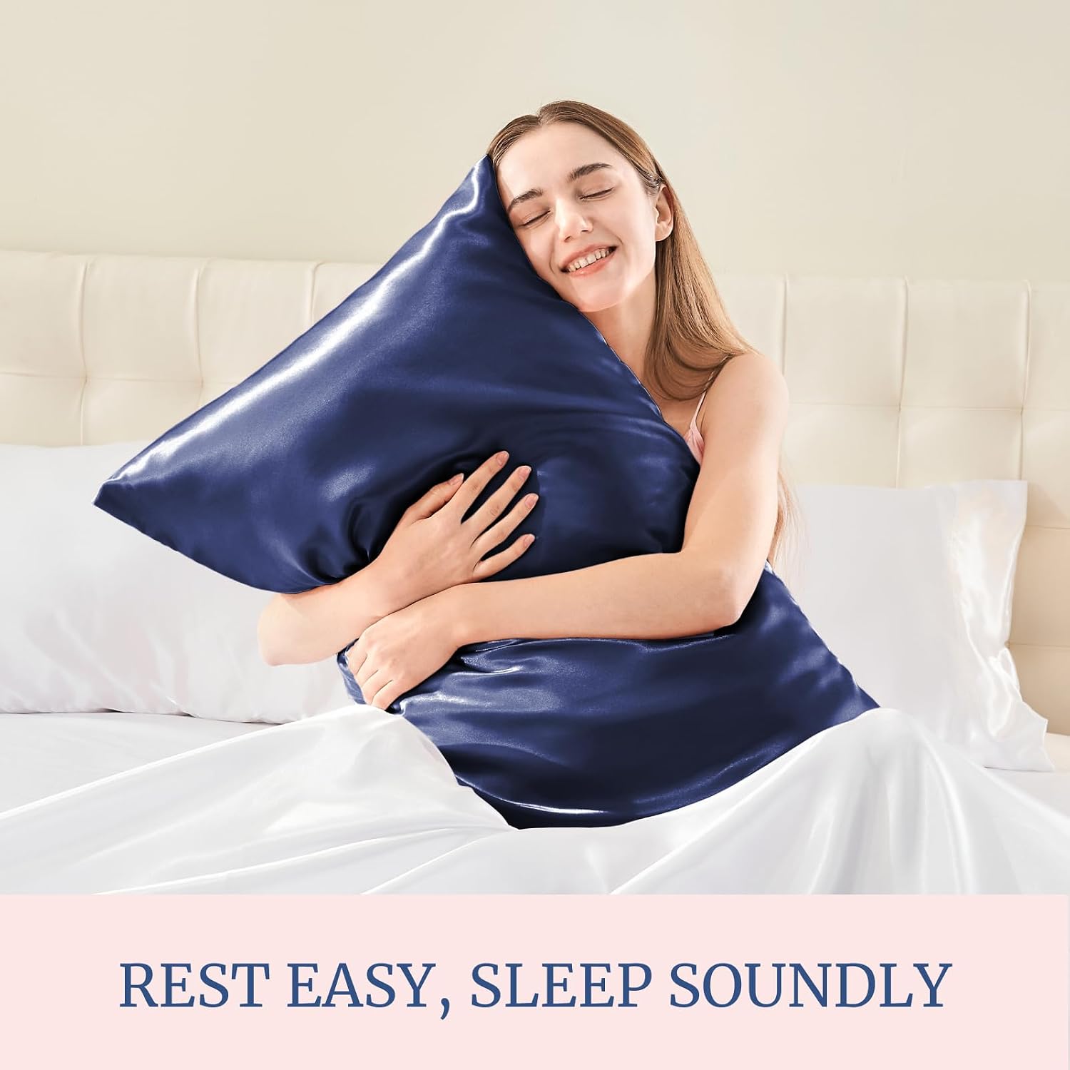 Bedelite Satin Pillowcase for Hair and Skin, Super Soft and Cooling Similar to Silk Pillow Cases 2 Pack with Envelope Closure, Gift for Wom…