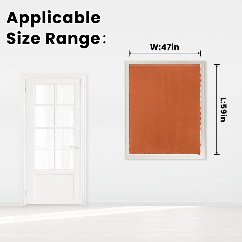 Self Adhesive Curtains Portable Blackout Curtain Simple and Easy to Install Bedroom Window Thermal Lnsulated Kitchen Room Darkening Black…