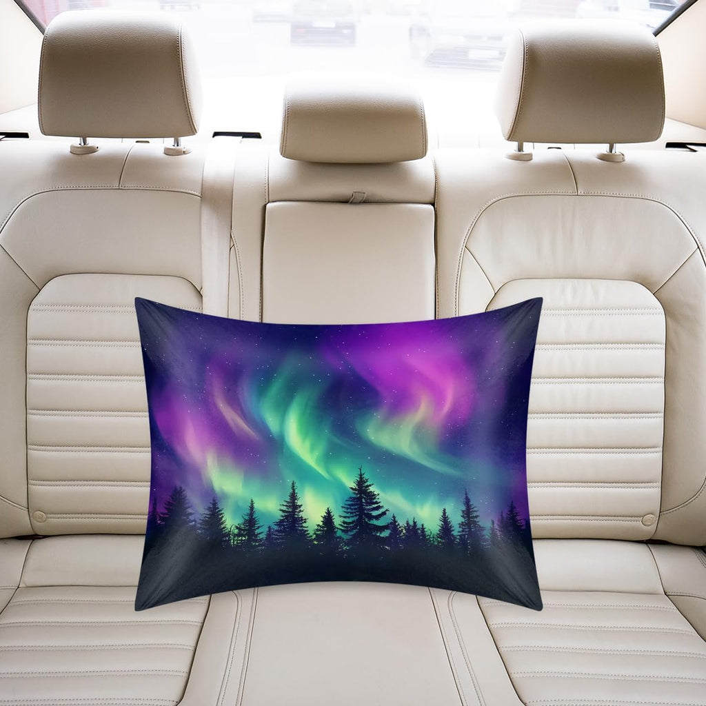 Satin Pillowcase for Hair and Skin, Standard Size Northern Light Aurora Decorative Pillow Sham with Envelope Closure Pillow Cover for…