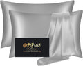 Home Silk Pillow Cases 2 Pack, Mulberry Silk Pillowcases Standard Set of 2, everyday comfort, Smooth, Anti Acne, Beauty Sleep, Both Sides…