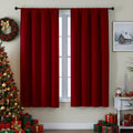 Simplebrand Ava Red Blackout Curtains for Bedroom 63 Inch Length 2 Panels Set, Nursery Thermal Insulated Energy Saving Rod Pocket Window Tr…