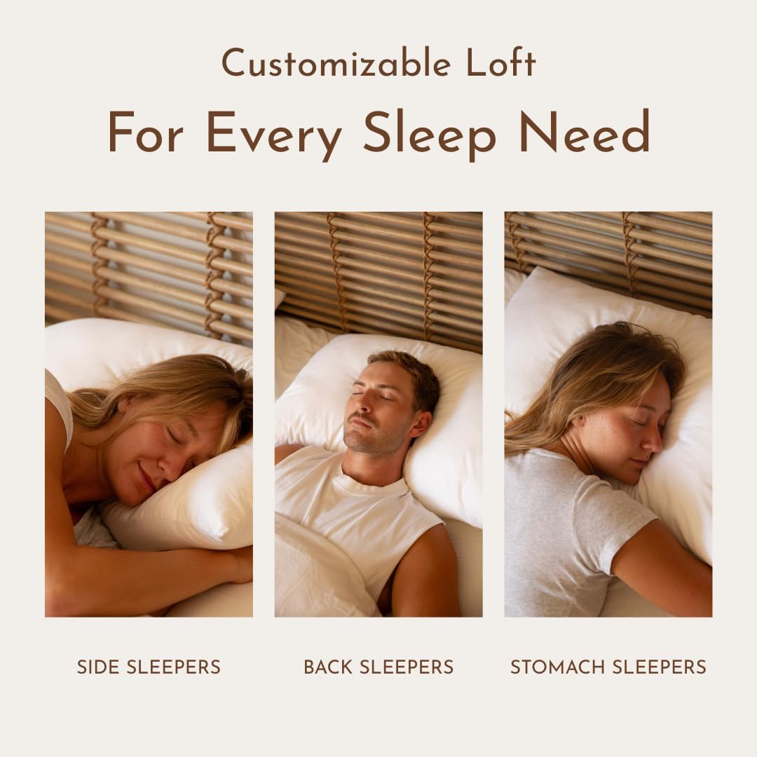 Little Sleepy Head Queen Pillow for Sleeping, Adjustable Loft Bed Pillow with Hypoallergenic Down-Like Fill, Hotel Quality Comfort, Soft…