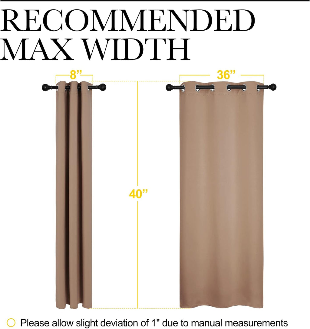 NICETOWN Room Darkening Curtain Panels for Cafe, Thermal Insulated Grommet Room Darkening Draperies/Drapes for Window (Cappuccino, 2…