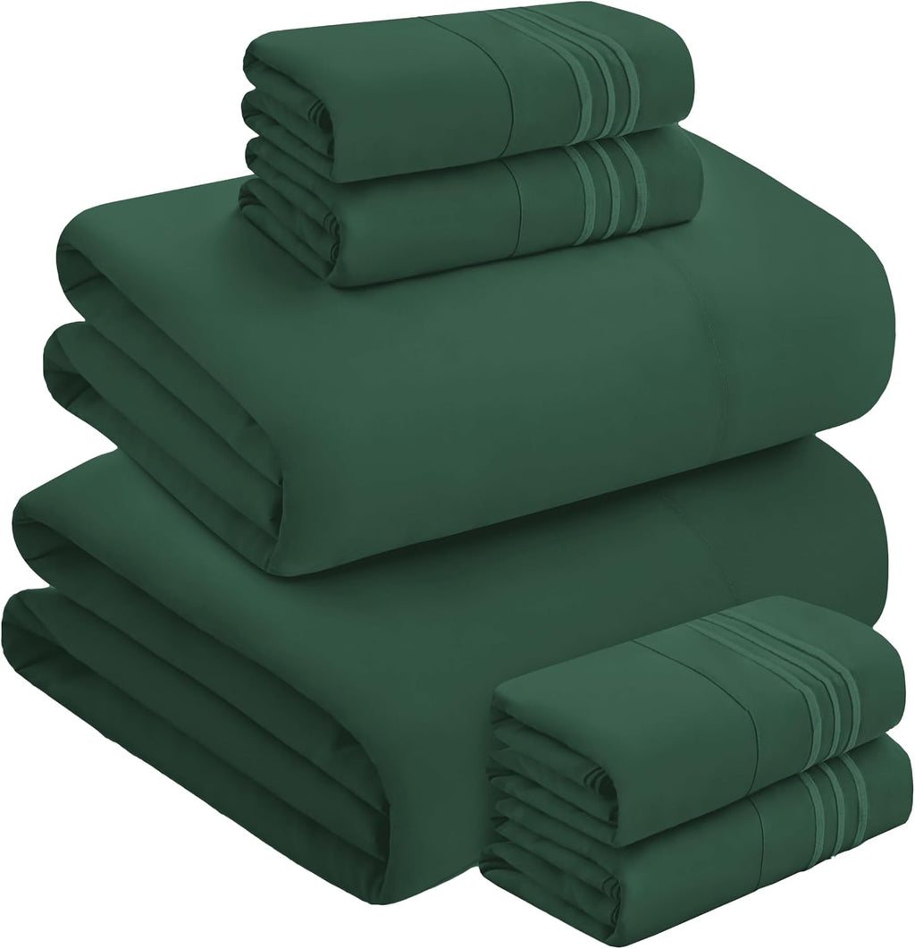 MocassiLuxuryBedding Mocassi Luxury 6-Piece Sheet Set, Ultra Soft 1800 Hotel Quality Microfiber Sheet Set, Fits Mattresses Up to 18 to 24 I…