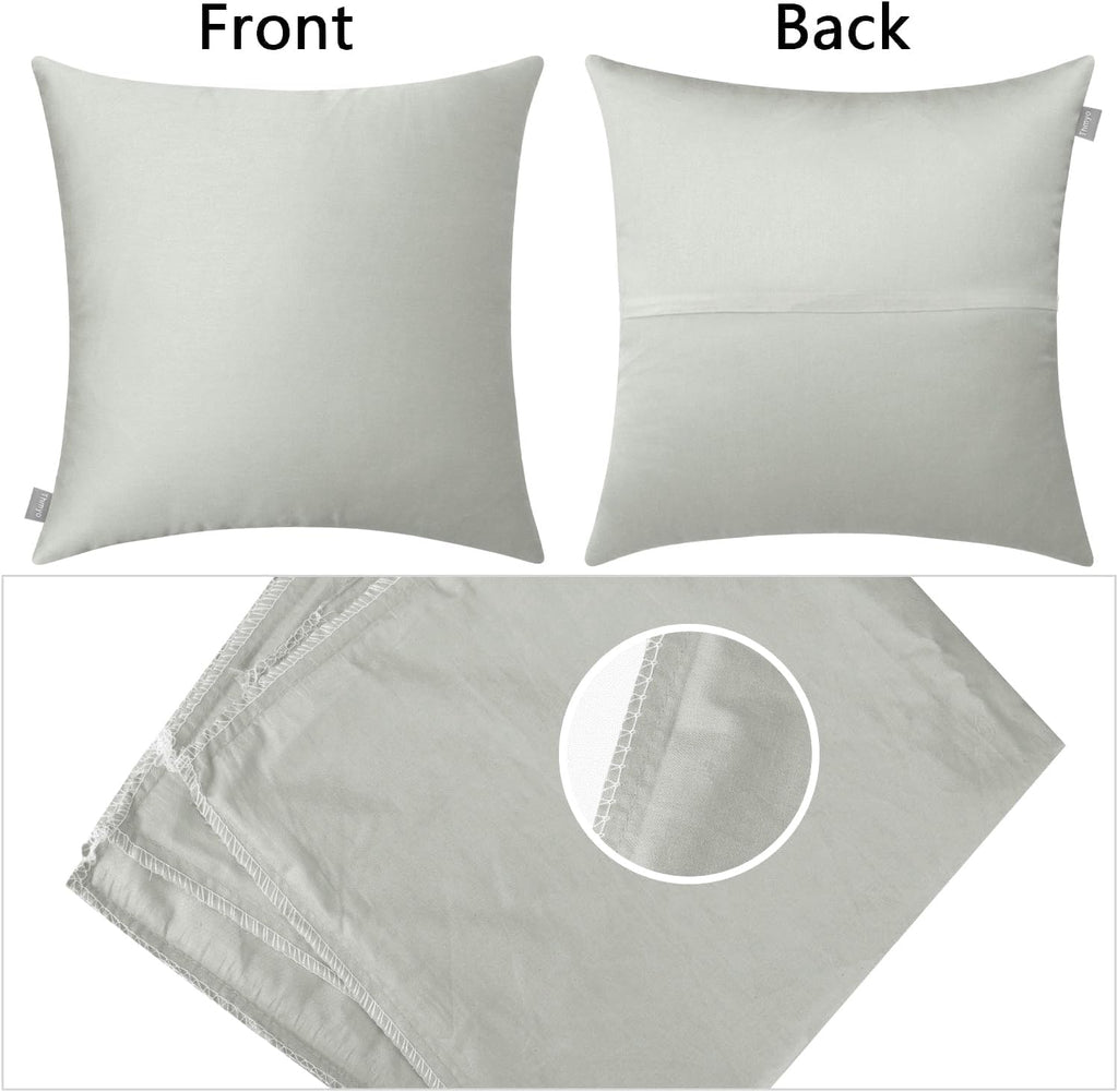 Thmyo 4-Pack 100% Cotton Comfortable Solid Decorative Throw Pillow Case Square Cushion Cover Pillowcase Sublimation Blank Pillow Covers DIY…