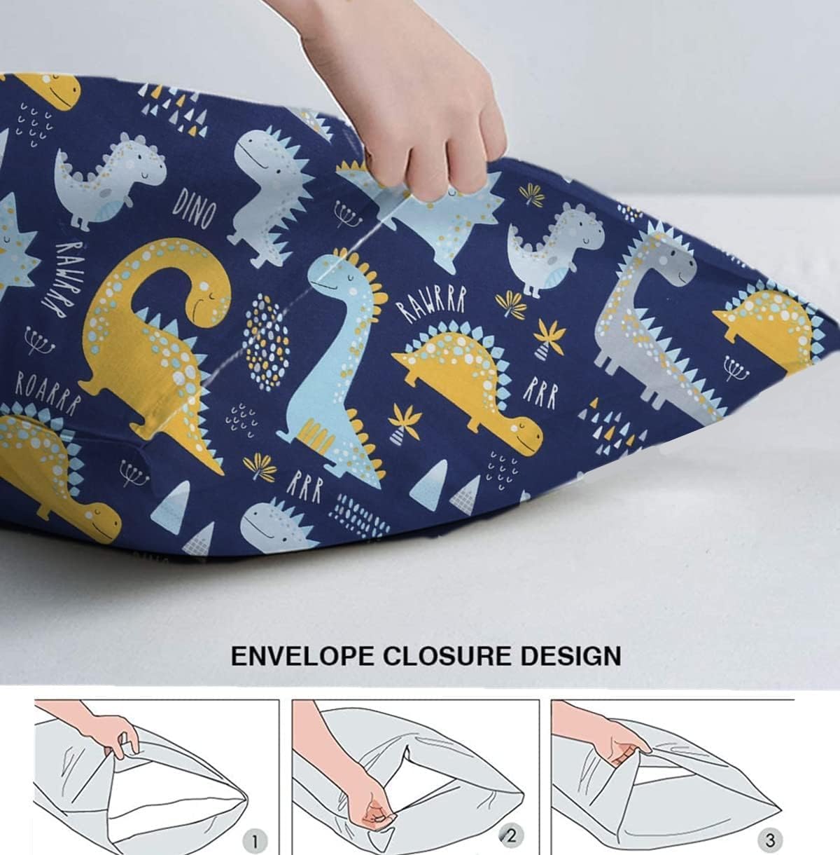 Kid Toddler Pillowcase,2 Packs 100% Cotton Pillow Cover for Kids Bedding,14x20 Pillowslip Case Fits Pillows Sized 13x18 or 14x19, Envelope…