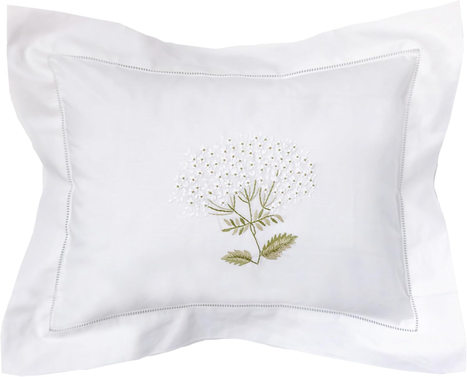 Jacaranda Living Embroidered Boudoir Decorative Throw Pillow Covers, 100% Cotton for Couch, Bedroom, Home & Lumbar Support, Floral Design…
