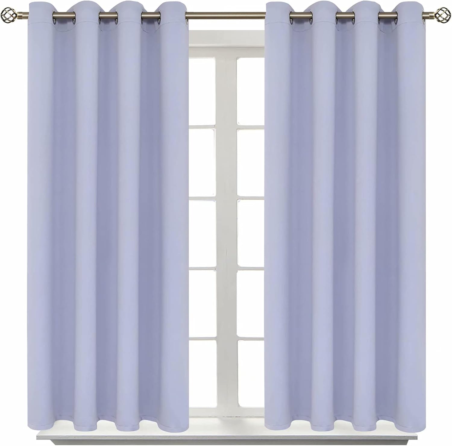 BGment Room Darkening Curtains 54 Inches Long - Grommet Thermal Insulated Drapes Window Treatment Curtains for Bedroom, 2 Panels, 52 x 54 I…