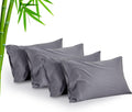 Bedelite Cooling Pillow Cases for Hot Sleepers & Night Sweats, Rayon Derived from Bamboo, Grey Pillow Cases Queen Size Set of 4, Breathable…