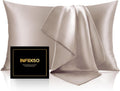 Infiixso Mulberry Silk Pillowcase for Hair and Skin, Silk Pillow Cases Standard Size with Hidden Zipper 20x26 Inches, Ultra Smooth and Soft…