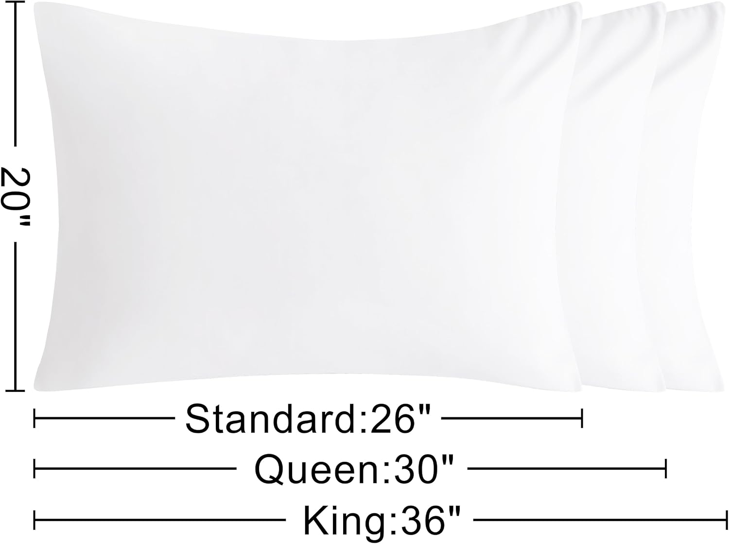 Ntbay Queen Cotton Pillowcases - Envelope Closure 20x30 Pillowcases Set of 2, Breathable and Soft Bed Pillow Cases, Cream Cotton