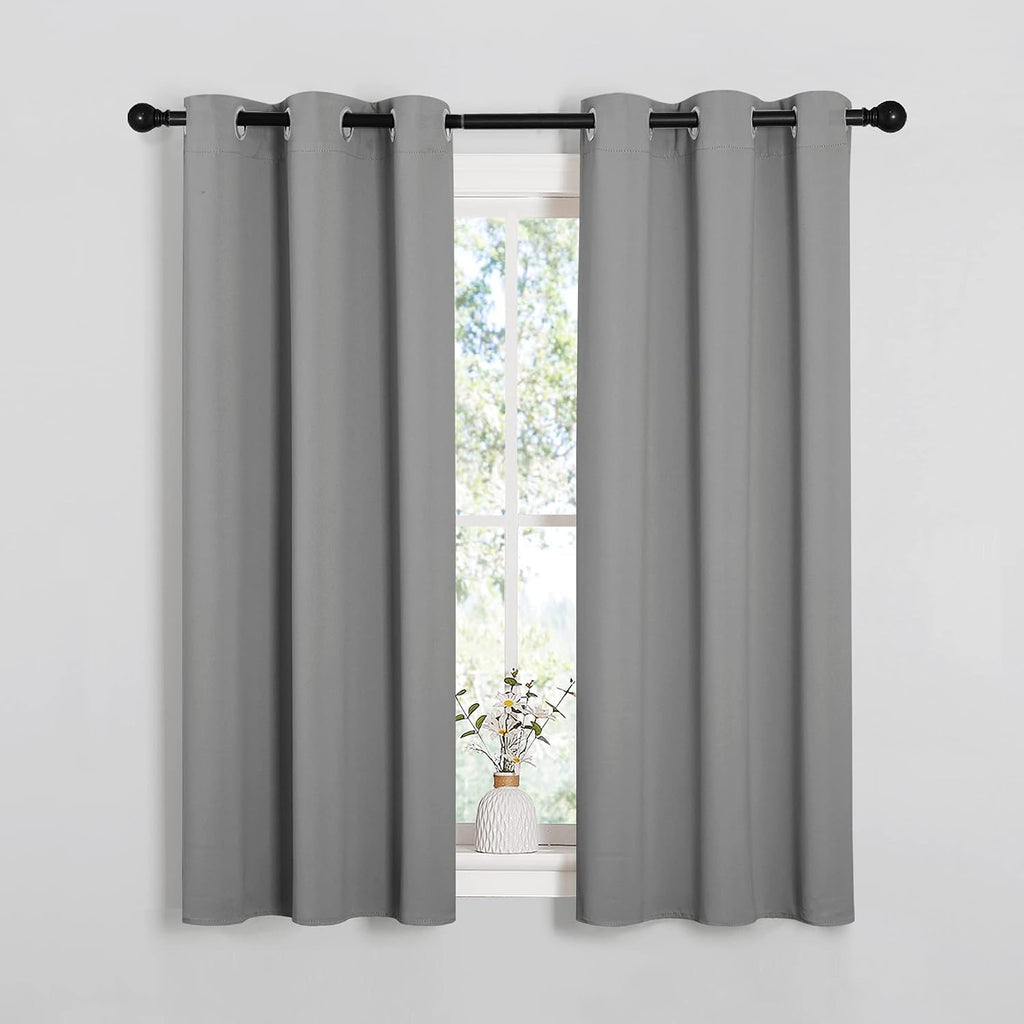 NICETOWN Bedroom Curtains Blackout Drapery Panels, Three Pass Microfiber Thermal Insulated Solid Ring Top Blackout Window Curtains/Drapes…
