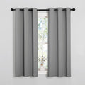 NICETOWN Bedroom Curtains Blackout Drapery Panels, Three Pass Microfiber Thermal Insulated Solid Ring Top Blackout Window Curtains/Drapes…