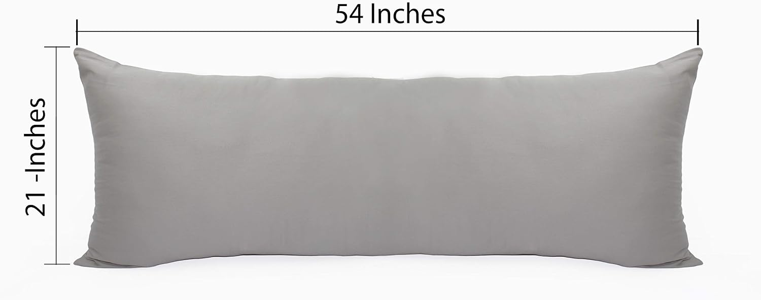 Cottoncraft COTTON CRAFT Set of 2 Pillow Protectors - 220 Thread Count Pure Combed Cotton Sateen Weave Body Pillow Cover with Zipper - 21 x…
