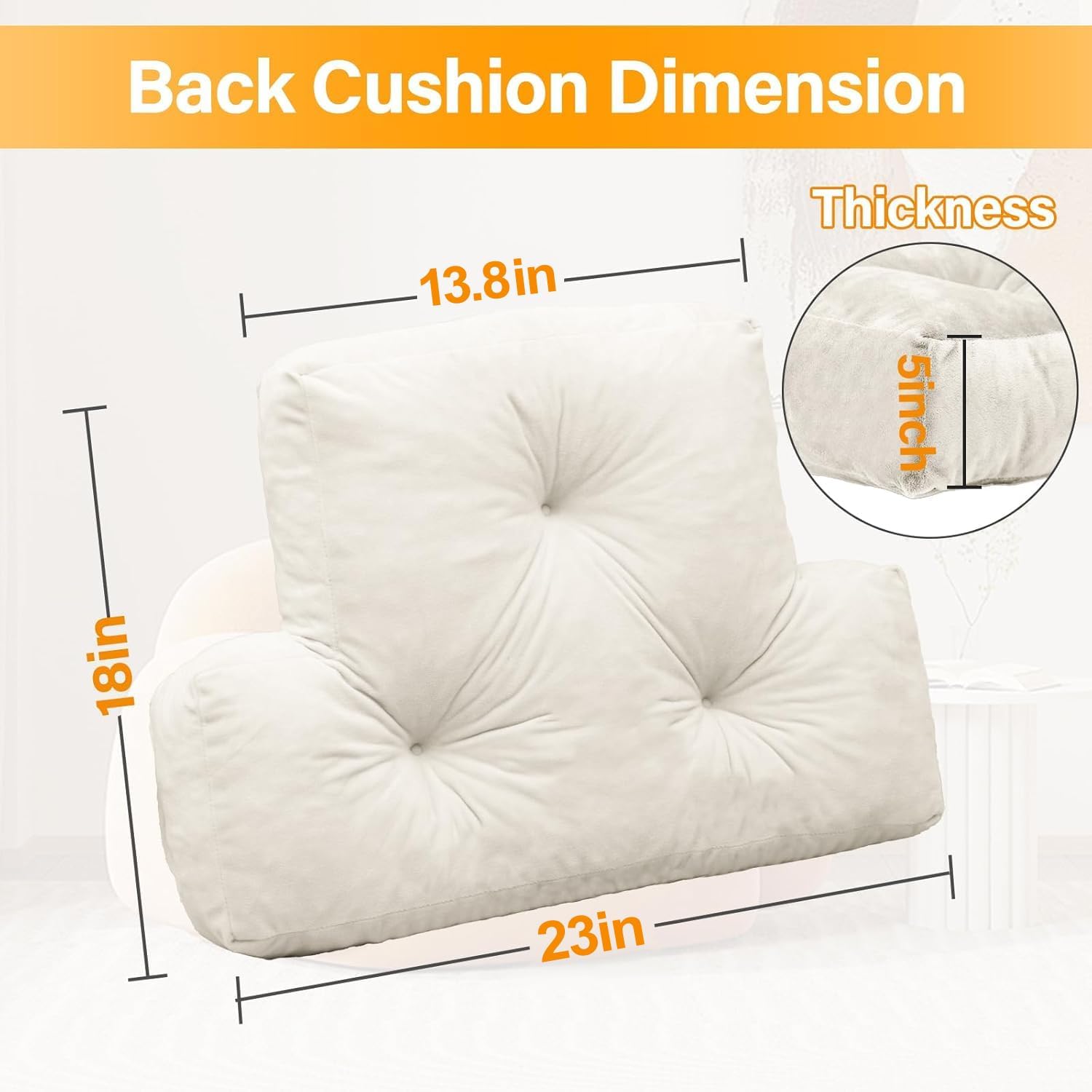 1 MIDDLE ONE Back Pillow for Chair, Memory Foam Lumbar Pillow for Back Support, Back Rest Cushion for Office, Sofa, Couch Sitting…