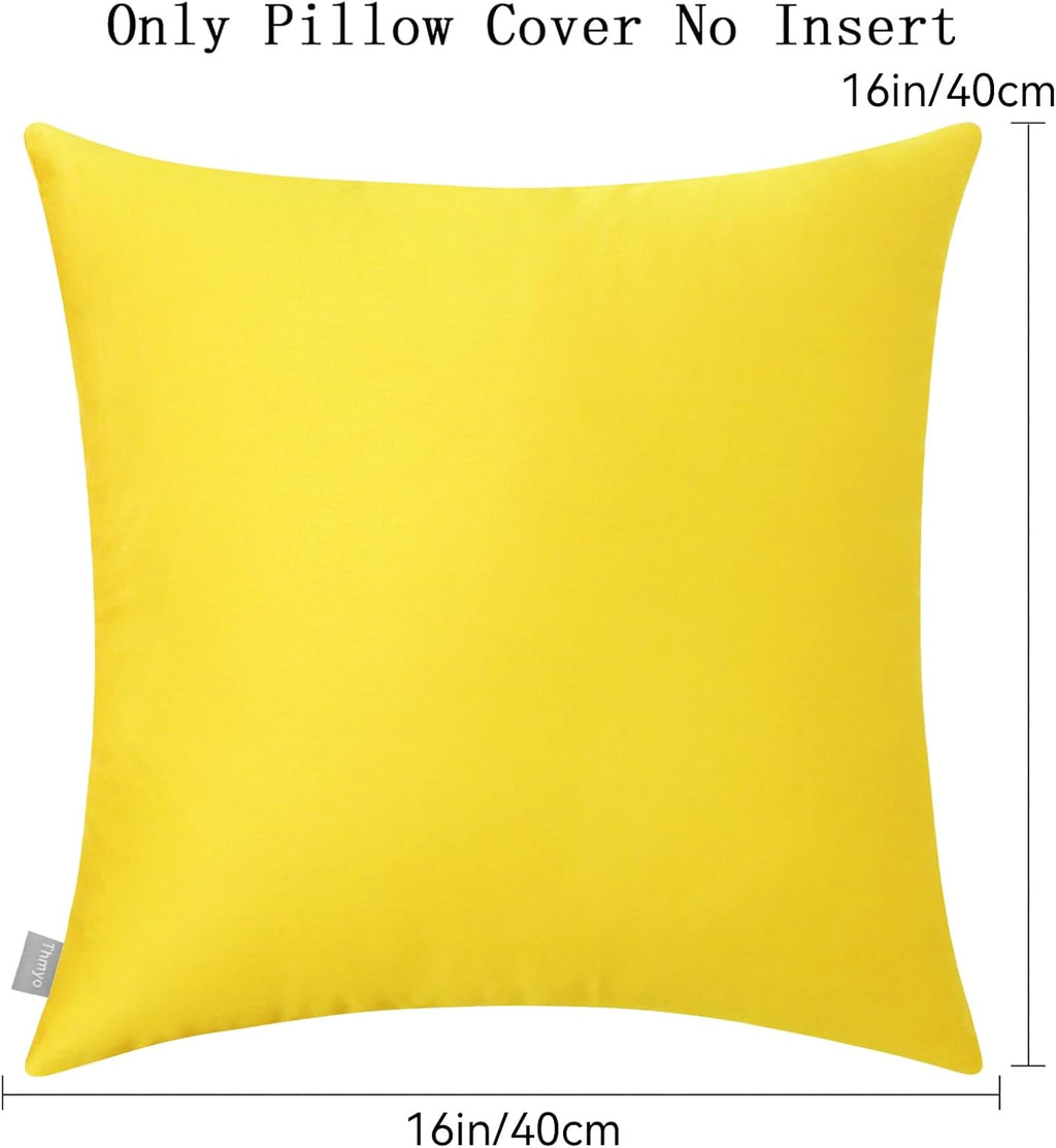 Thmyo 4-Pack 100% Cotton Comfortable Solid Decorative Throw Pillow Case, Thmyo Square Cushion Cover Pillowcase Sublimation Blank Pillow Cove…