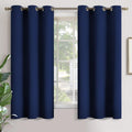 YoungsTex Navy Blue Blackout Curtains 63 Inches Long for Bedroom - Room Darkening Drapes with Grommet Thermal Insulated Privacy for Living…