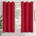 YoungsTex Red Blackout Curtains 63 Inch Length for Bedroom - Grommet Room Darkening Window Drapes Thermal Insulated for Living Room, 2 Pane…