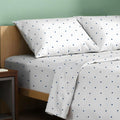 TEXAS LINEN CO. 100% Organic Cotton Percale Sheets King Size - 4 PC Organic Cotton King Size Percale Printed Sheet Sets, Soft, Crisp…