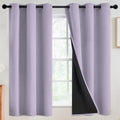 SimpleHome 100% Blackout Curtains for Bedroom, Thermal Insulated Grommet Window Drapes Room Darkening Lilac Curtains for Living Room with Bl…