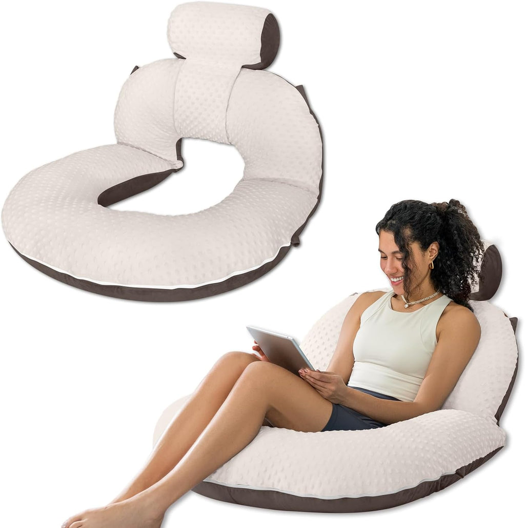 Insen Reading Pillow, Back Pillow for Sitting in Bed for Reading, Nurse & Relax, Reading Pillow for Adults, Moms & Kids, Sit Up Pillow for…
