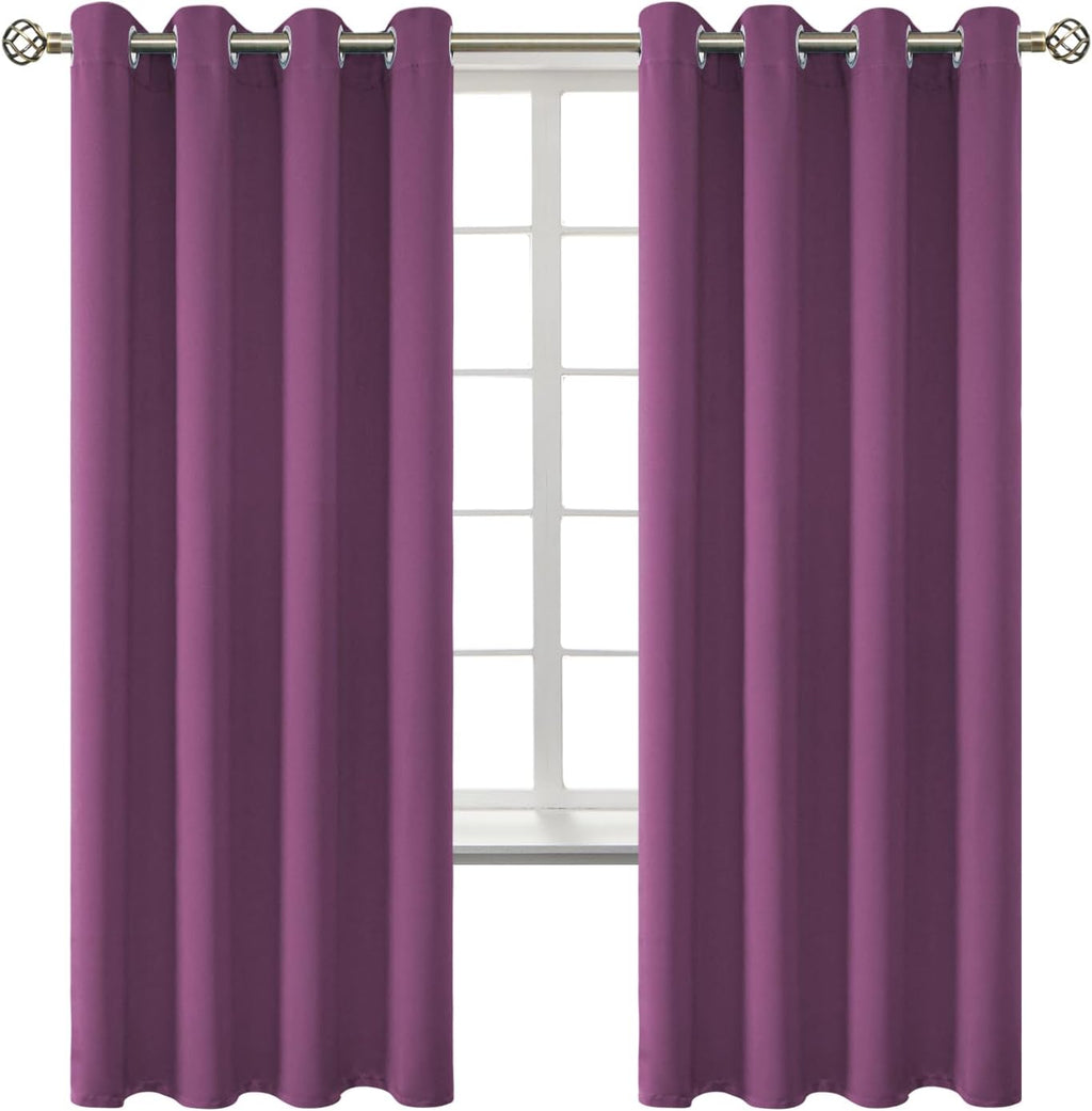 BGment Room Darkening Curtains 72 Inches Long - Grommet Thermal Insulated Drapes Window Treatment Curtains for Bedroom, 2 Panels, 52 x 72 I…